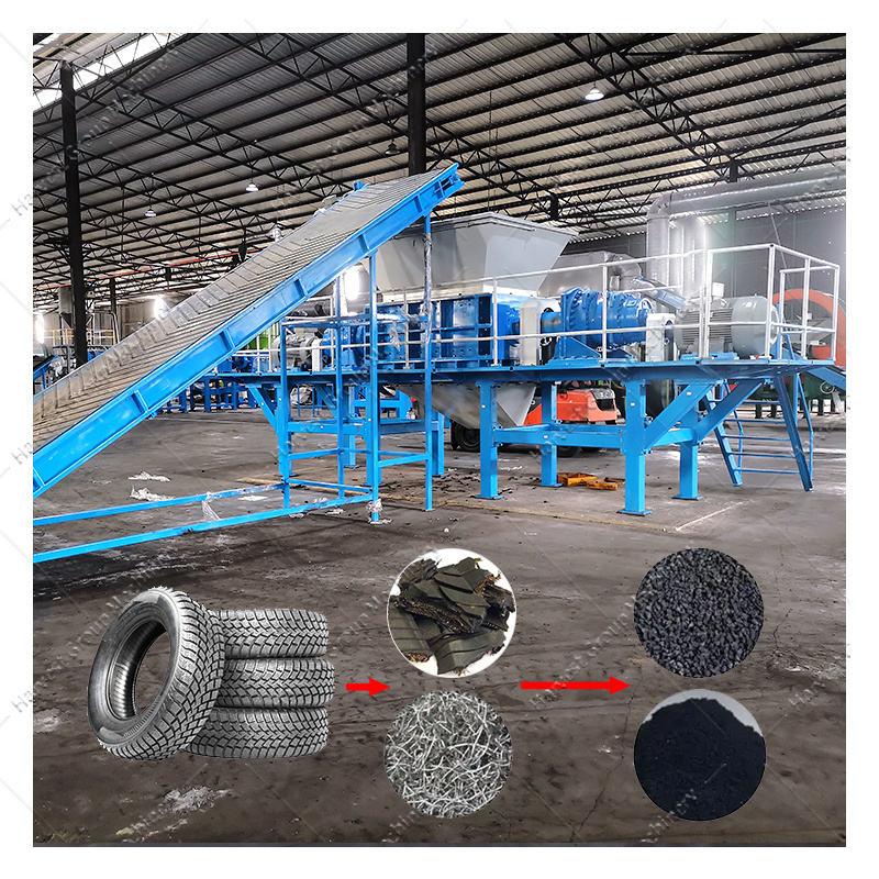 Automatic tyre recycling machine to make rubber powder waste tyre recycling machine  tire recycle