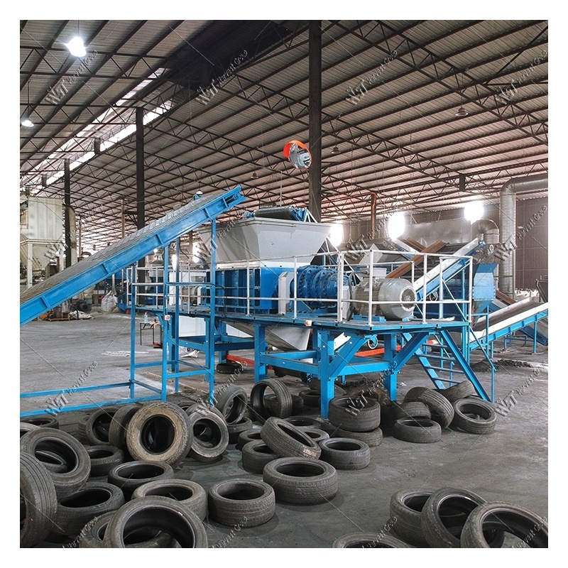 New Technology machine for recycling tyre  tyre recycling machine scrap rubber tire shredder machine