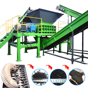 Factory Rubber Tyre Shredder Prices Waste Tire Recycling Rubber Powder Making Machine Waste Tire Recycling Production Line