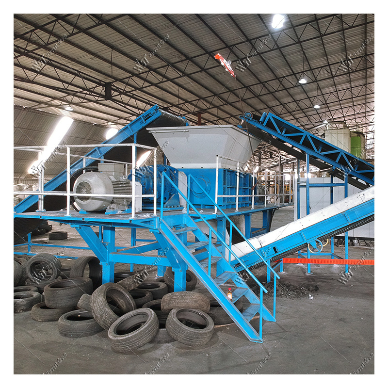 New Technology machine for recycling tyre  tyre recycling machine scrap rubber tire shredder machine