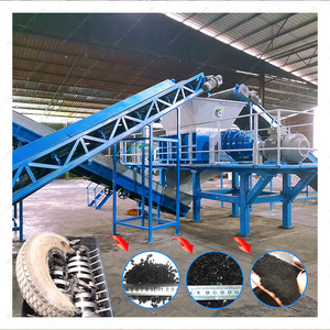 Double Shaft Shredder Full Automatic Business Whole tyre shredder broke rubber granule making tire shredder machine