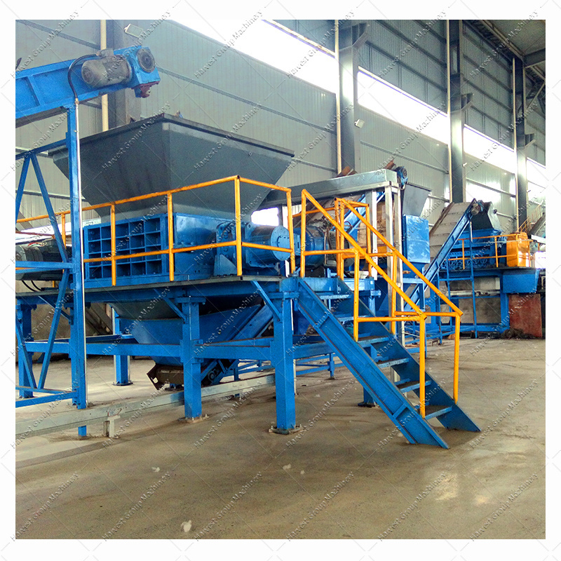 Tire Shredder Machine To Make Crumb Rubber Used tire recycling machine rubber tire machine Price