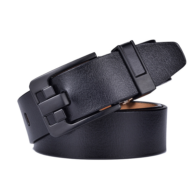 Wholesale Luxury Brand Men's Slide Buckle Belt Genuine Cow Leather Belt For Men Leather Belts Men