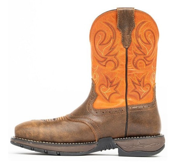 Botas Vaquera Plus Size Western Cowboy Platform Boots with Embroidered Men' s Boot