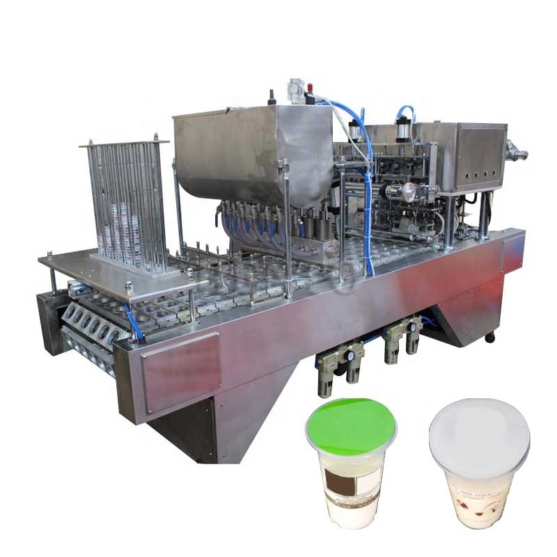 Automatic Cup Filling Sealing Machine Plastic Cup / Cup Filling And Sealing Machine / Plastic Cup Sealing Machine