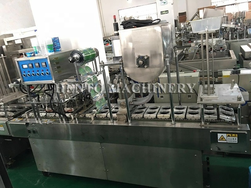 Automatic Cup Filling Sealing Machine Plastic Cup / Cup Filling And Sealing Machine / Plastic Cup Sealing Machine