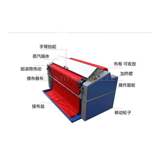 Low cost Steam type cloth shrinking machine/Fabric shrinking machine/Clothes Folding Machine high quality