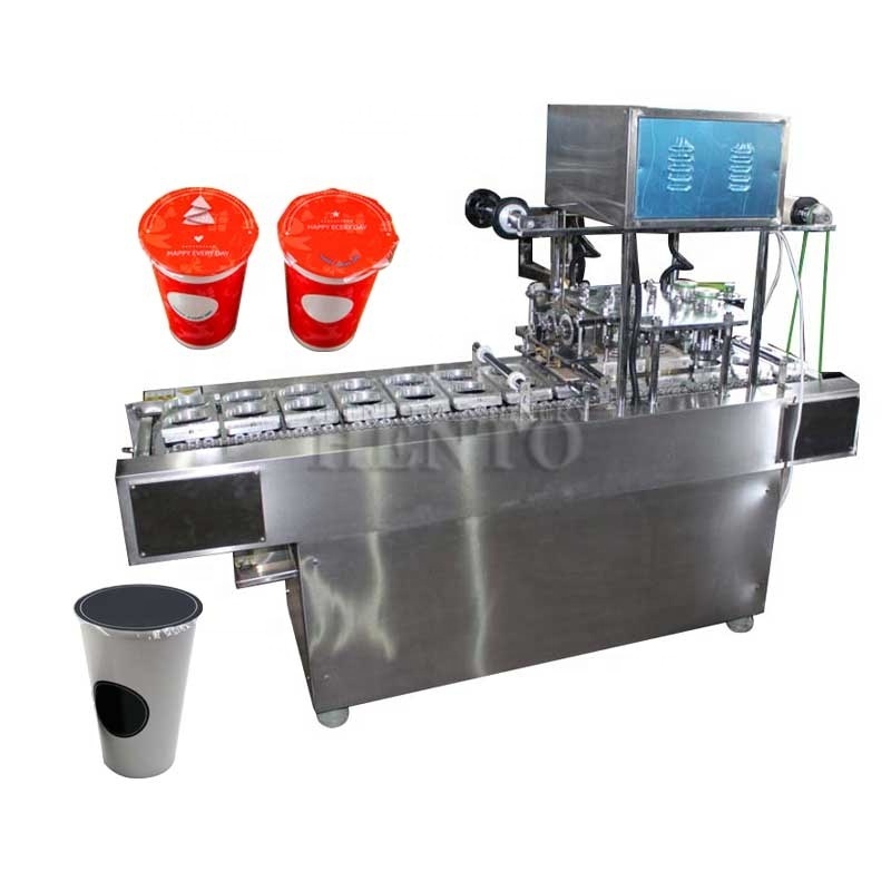 Automatic Cup Filling Sealing Machine Plastic Cup / Cup Filling And Sealing Machine / Plastic Cup Sealing Machine