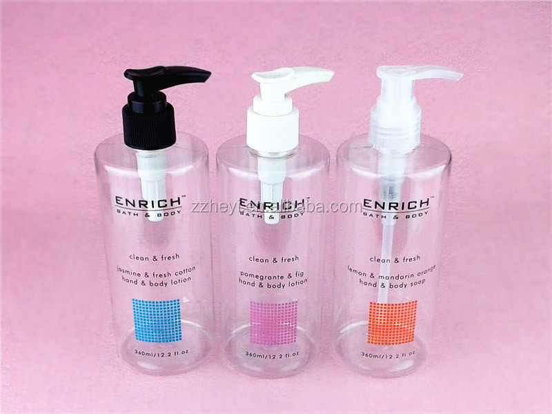 12oz 360ml Massage Lotion Shampoo Bottle with Silk Screen Printing