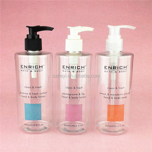 12oz 360ml Massage Lotion Shampoo Bottle with Silk Screen Printing