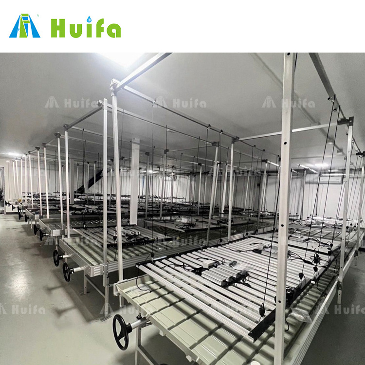 Huifa Indoor Farming Hydroponic Growing System 4x8 Flood Table Rolling Table