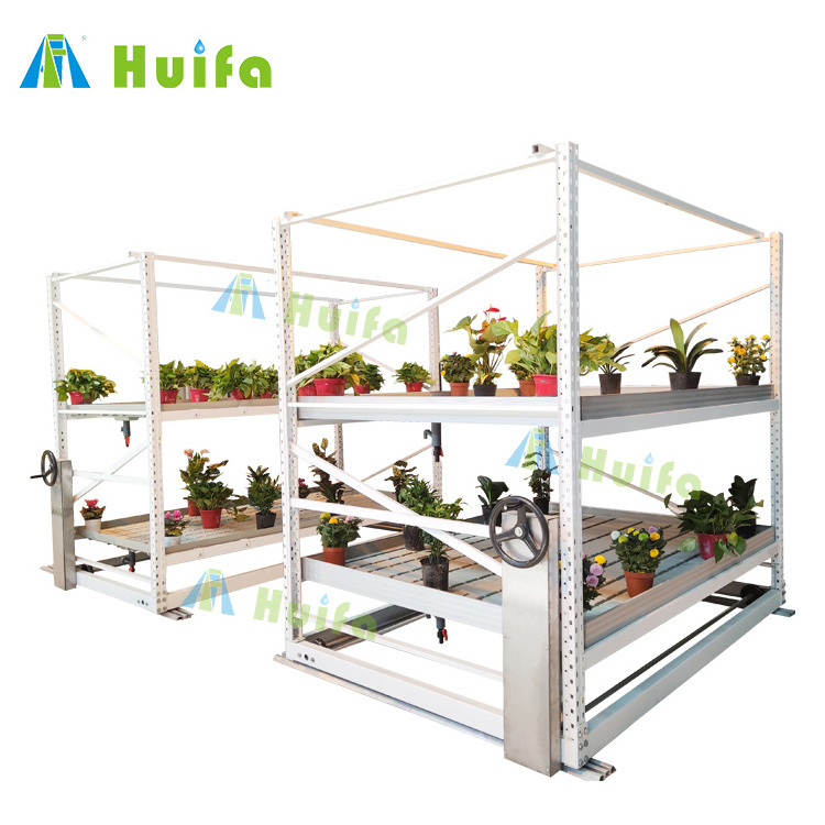 Vertical Farming Hydroponics Medical Plants Mobile Moving Indoor Plant Growing Rack Grow Trays 4x8