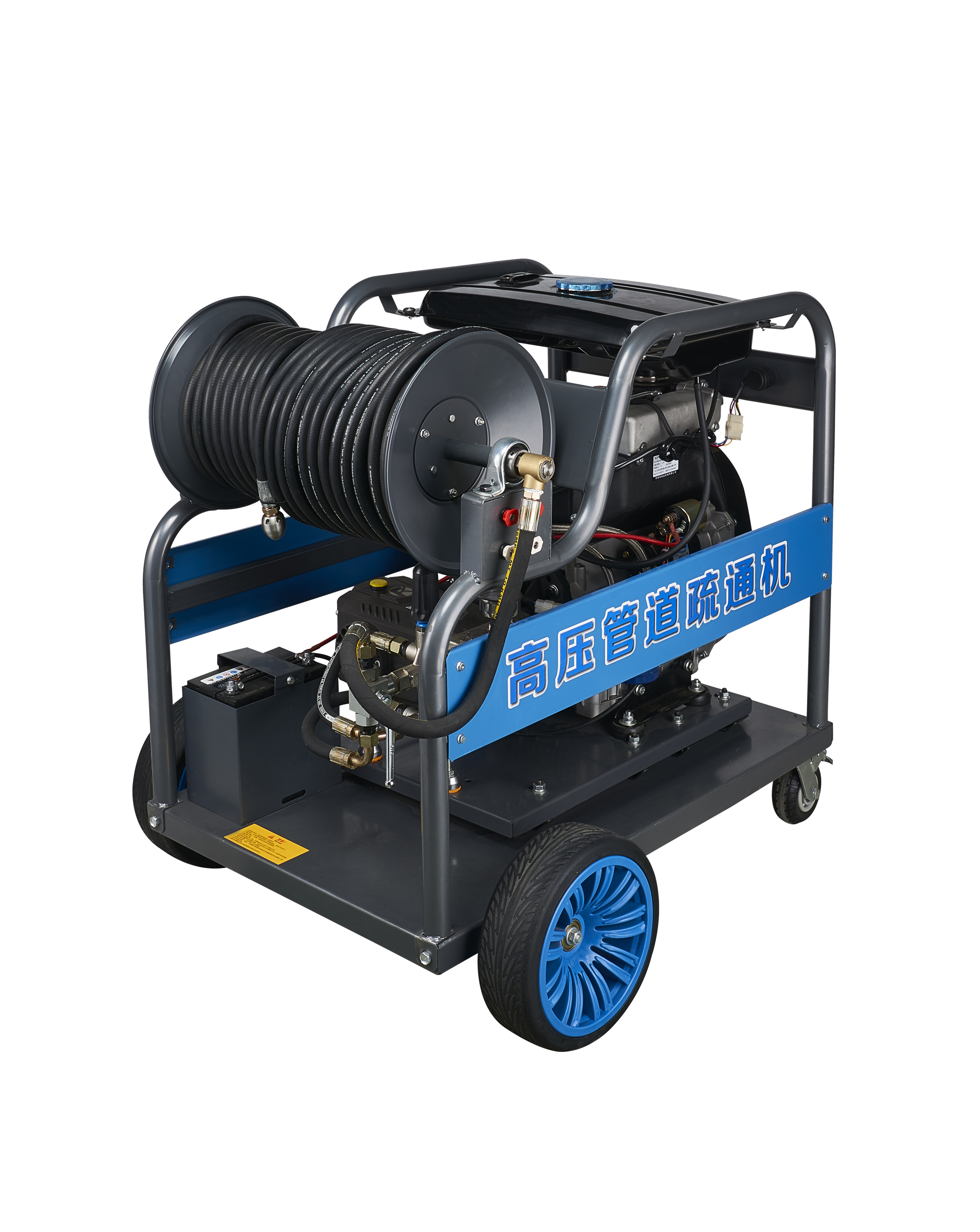 Gasoline Engine 150Bar High Pressure Drain Sewer Pipeline Cleaning Machine For Sale