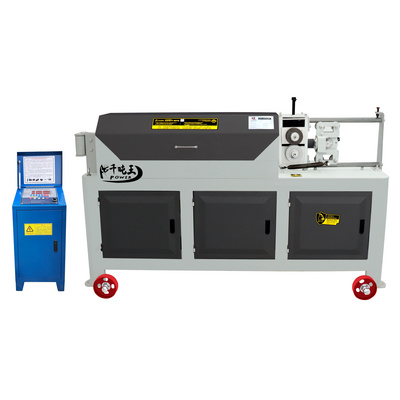 Automatic Rust Removing Scaffolding Straightening And Painting Machine Steel Metal Pipe Straightener