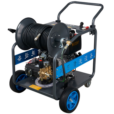 Gasoline Engine 150Bar High Pressure Drain Sewer Pipeline Cleaning Machine For Sale