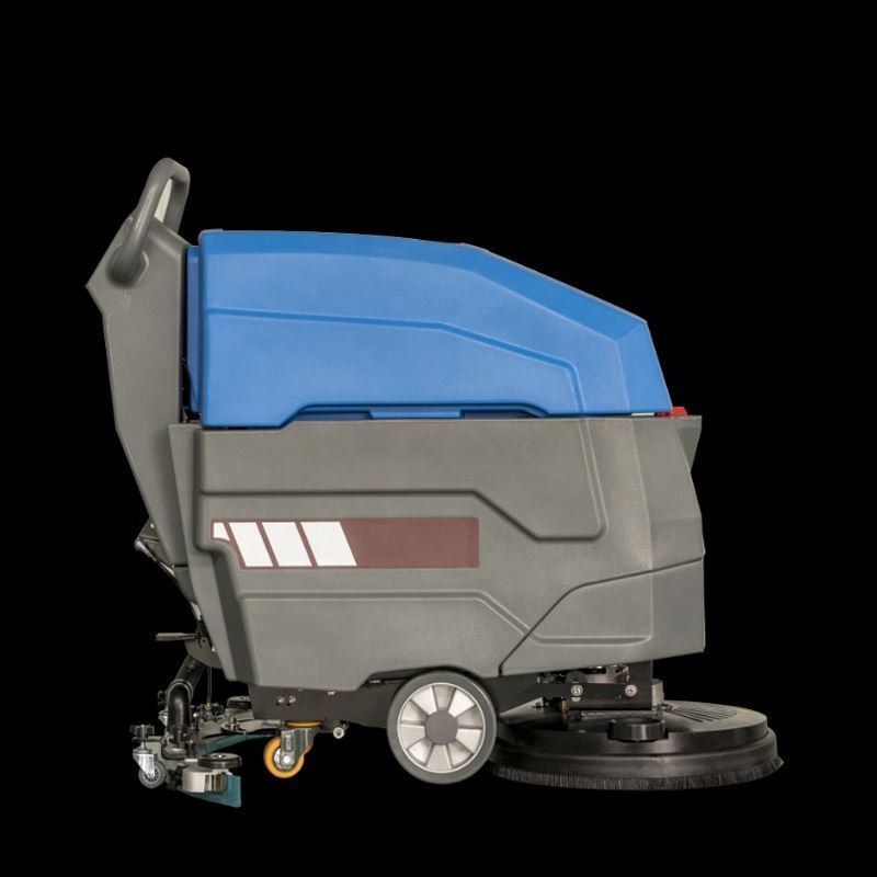 Electric Hand Propelled Floor Sweeper Tile Scrubber