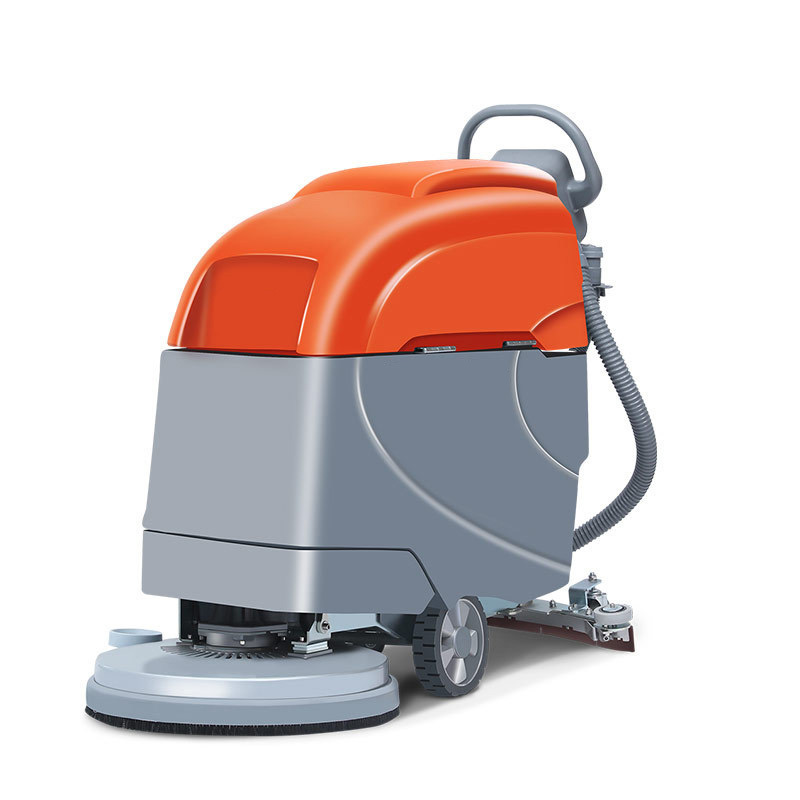 Electric Hand Propelled Floor Sweeper Tile Scrubber