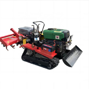 Factory Multifunctional 25 HP 35 horsepower  agricultural tracked cultivator diesel tracked rotary tiller tractor