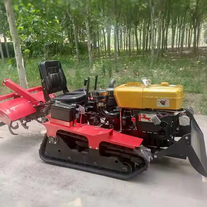 25 horsepower multifunctional agricultural tracked micro tiller - mini walking tractor - orchard greenhouse planting