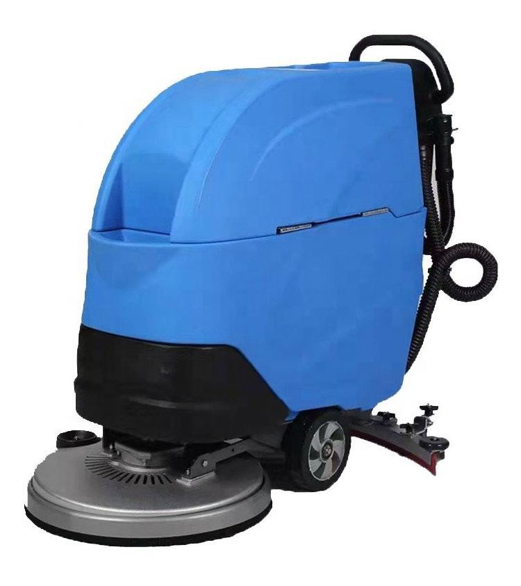 Electric Hand Propelled Floor Sweeper Tile Scrubber