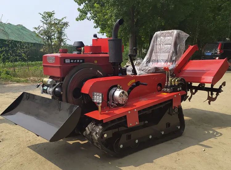 Hot selling agricultural small multifunctional cultivator, agricultural tracked tractor, orchard greenhouse planting cultivator