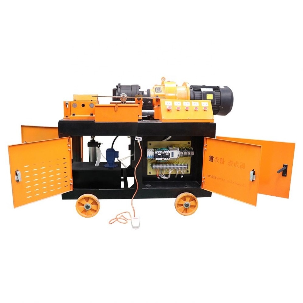 Factory Supplies Pneumatic Fully Automatic Hydraulic Electric Steel Bar Thread Rolling Machine Grape Leaves With Rebar Roller