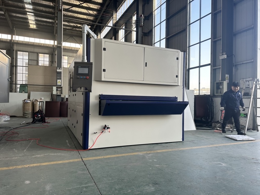 Wet Metal Sheet Parts Wire Drawing Brushing Machine Polishing Deburring Machine Edge Rounding Machine For Steel Aluminium Plate