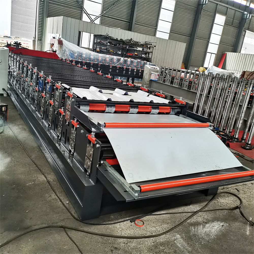 Customized Double Layer Tr4 Tr6 Roofing Metal Sheet Galvanized Steel Trapezoidal Ibr Profile Cold Roll Forming Making Machine