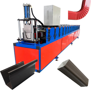 Automatic Down Water Pipe Making Machinery Downspout Steel Gutter Square Rain Pipe Roll Forming Machine