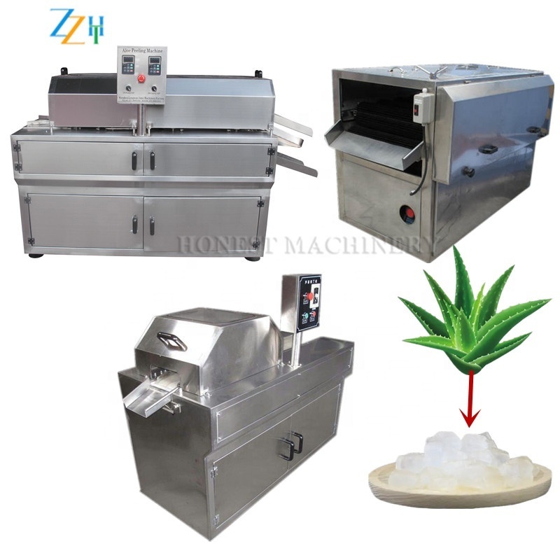 High Efficiency Electric Aloe Vera Processing Plant / Aloe Washing Peeling Machine / Aloe Dicing Machine