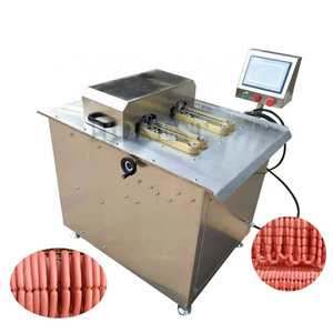 Single Line Sausage Linker / Sausage Tying Machine / Electric Sausage Cable Tie Machine