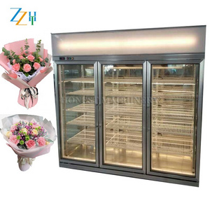 Stainless Steel Flower Refrigerator Machine /Acrylic Rose Flowers Display Boxes / Cooling Showcase