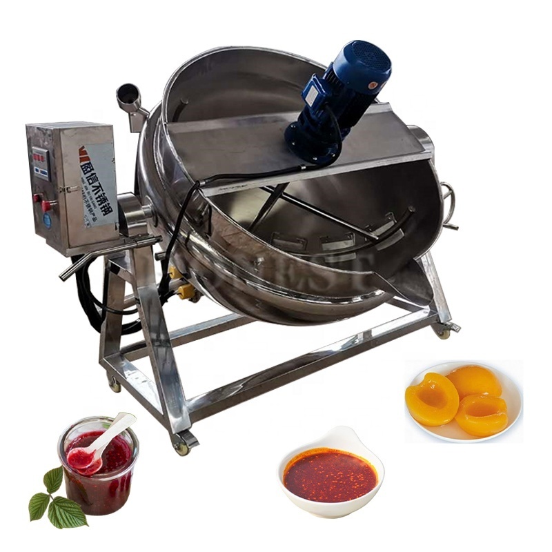 Automatic Cooking Soup Pot Stirrer Stirs Mixer / Gas Sauce Food Cooking Mixer Machine With Stirrer / Gas Cooking Kettle