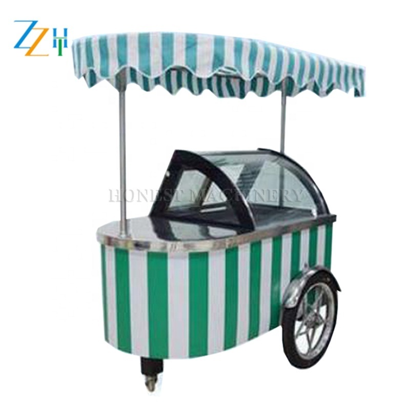 Commercial Ice Cream Push Vending Cart  / Mobile Ice Cream Cart / Machine With Cart Ice Cream