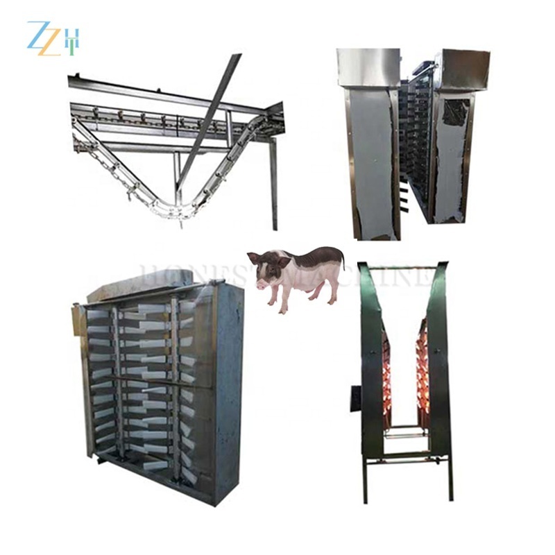 Simple Operation Pig Singe Gas Burner / Pig Slaughter Equipment Scraper / Pig Scalding And De-hairing Machine