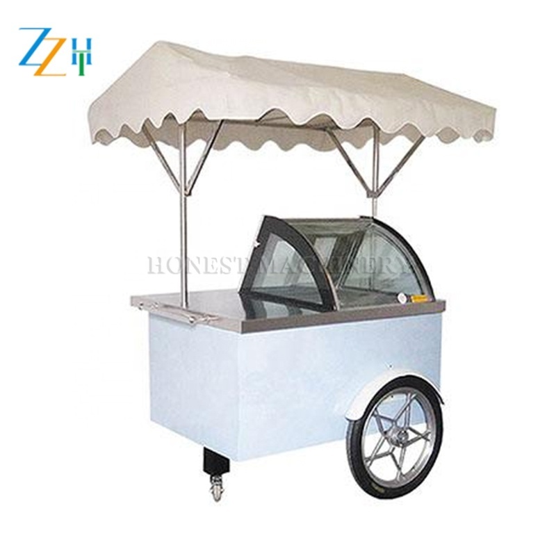 Commercial Ice Cream Push Vending Cart  / Mobile Ice Cream Cart / Machine With Cart Ice Cream