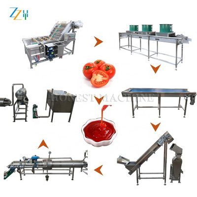 Advanced Structure Tomato Sauce Maker / Tomato Paste Bottles Filling And Sealing Machine / Tomato Sauce Making Equipment