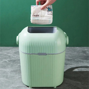 Plastic Deodorant Baby Diaper Pail Baby Diaper Trash Bin Advertising Sanitary Baby Diaper Trash Can