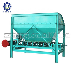 Mini granulating fertilizer loader feeding hopper