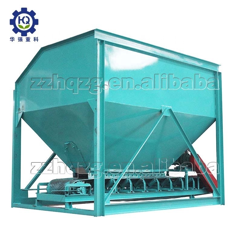 Mini granulating fertilizer loader feeding hopper