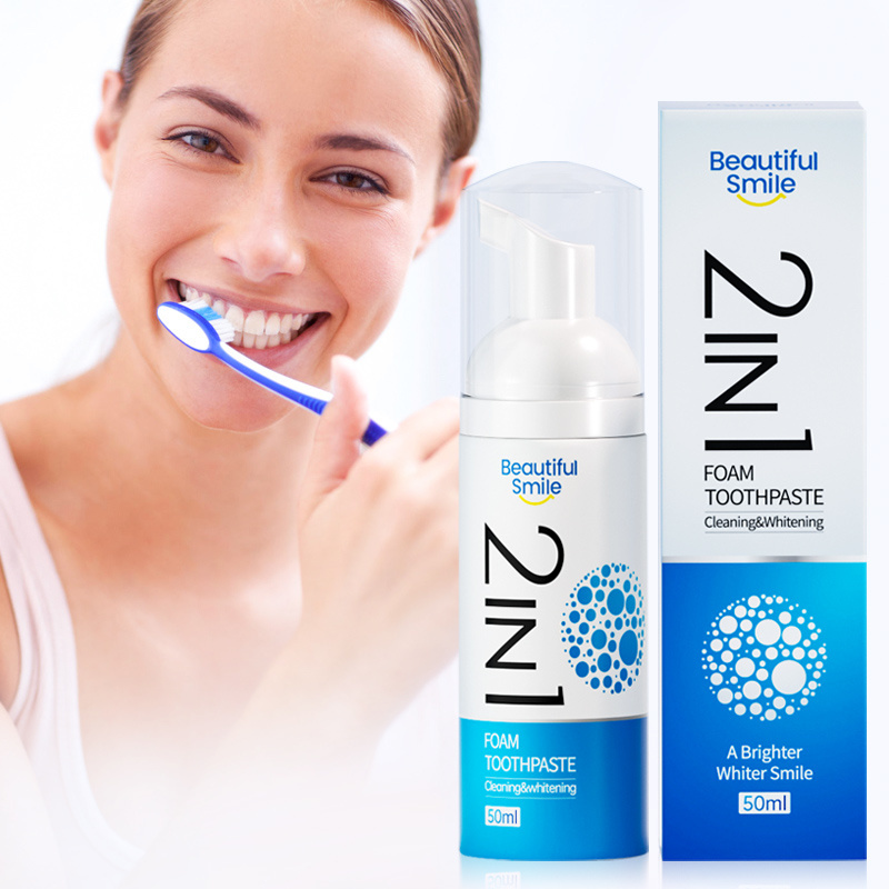 2024 New Product Cleaning Foam Toothpaste Teeth Aligners Denture Mousse Activated Natural Teeth Whitening Foam Toothpaste