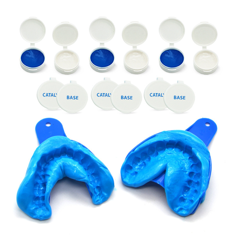 Hot Selling White Jar/Jelly Cup/Vat Bulk Making Teeth Whitening Tray Grillz Teeth Mold Kit Dental Impression Kit Material Putty