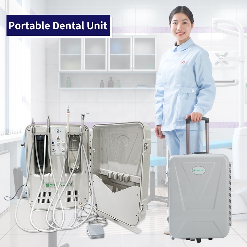 One-Step Service Medical Mobile Dental Unit LED Light 2/4 Hole Unidad Dental Portatil Portable Dental Unit for Dental Clinic