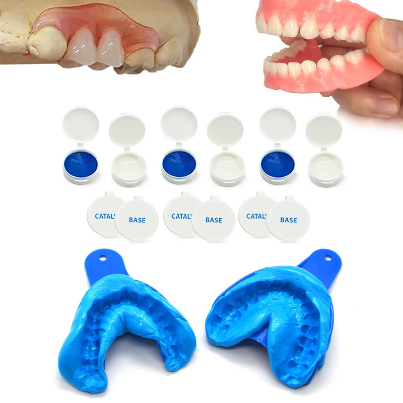 Dental Impression Material Silicone Grillz Mold Kit Diy Denture Making Kit Teeth Mold Tray Dental Impression Kit Putty