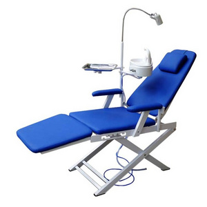 Adjustable High Strength Steel Construction Lightweight Hospital Portable Dental Chair With Operation Light