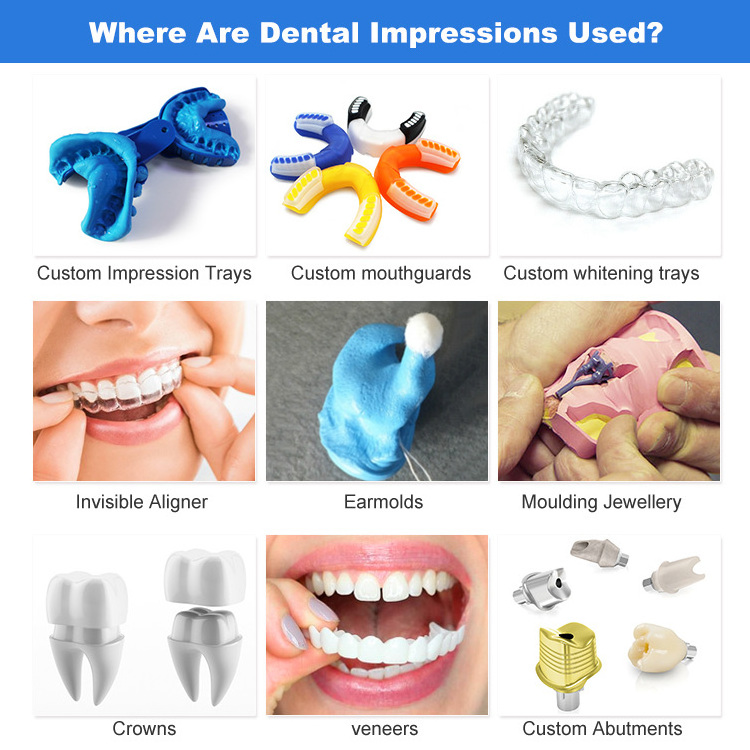 Customized Dental Impression Tray / Silicon Impression Material Putty