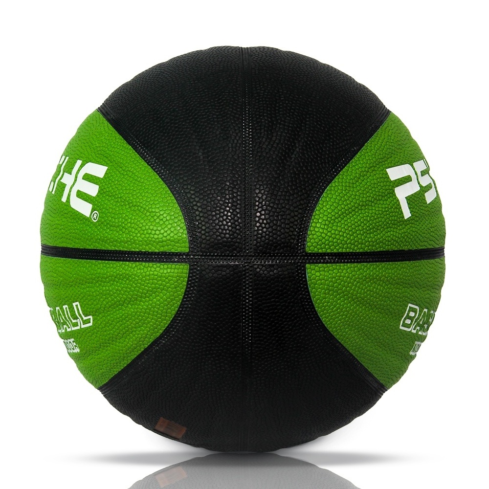 Fashion Design Full Green Basketball Advance Composite Hygroscopic PU Size 7 Basketball