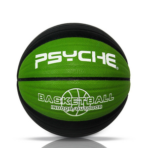 Fashion Design Full Green Basketball Advance Composite Hygroscopic PU Size 7 Basketball