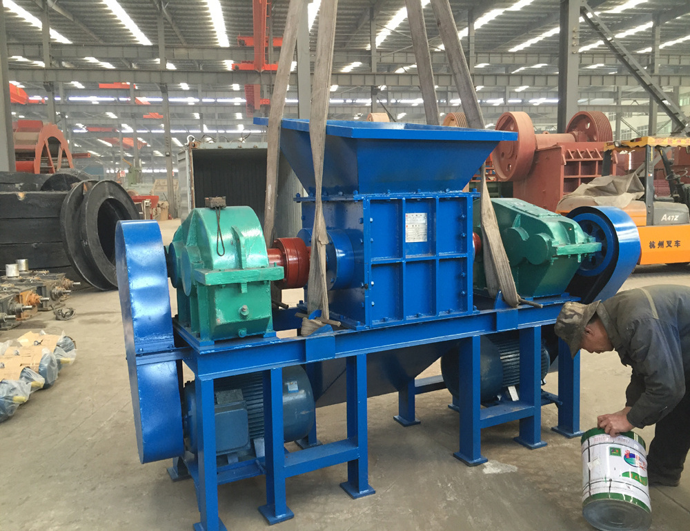 High quality double shaft industrial can crusher, shredder machine for cartoon