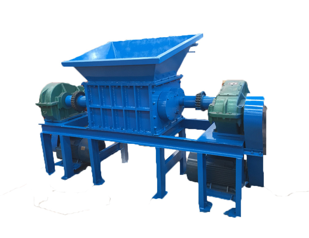 High quality double shaft industrial can crusher, shredder machine for cartoon